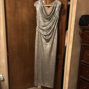 New without tags Silver Evening Gown size 14
